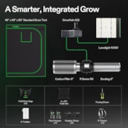 Starter Grow Tent Kit, 4 × 4ft 4-Plant System, WiFi-Controlled Grow System with Full Spectrum LED Grow Light, Automatic Ventilation, GrowHub Outlet A22 with Temperature and Humidity Sensor