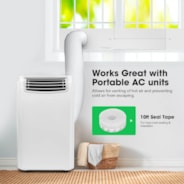 Window Duct Kit, Portable AC Window Seal Kit, Fit with 4”/6” Ducting & 5.9” Hose