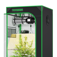 Starter Grow Tent Kit, 2 × 2ft 1-Plant System, WiFi-Controlled Grow System with Full Spectrum LED Grow Light, Automatic Ventilation, GrowHub Outlet A22 with Temperature and Humidity Sensor