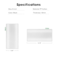 15 cm Vorfilter für 15 cm Kohlefilter, Weiß, 2er-Pack