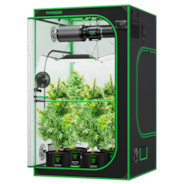 Smart Grow Tent Kit GIY-SGS-44 Pro 4x4, 4-Plant Complete System, with WiFi E42A Controller, 400W AeroLight Wing LED Grow Light, 6-inch AeroZesh T6 Ventilation Combo, and AeroWave E6 Gen2 Clip-on Fan