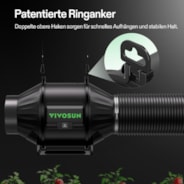 10 cm Smart Abluftset Pro T4 – Rohrventilator, GrowHub E42A+ Temperatur- & Feuchtigkeitscontroller, Aktivkohlefilter & Lüftungsschlauch – Belüftungs- und Filtersystem für Growbox & Hydrokultur