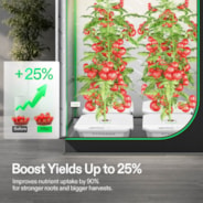 FlexFeed 4-Gallon DWC Hydroponic System Kit, Deep Water Culture Grow Kit with Smart Controller, App Water Temperature Monitoring & Air Pump, for Grow Tents, 4-Bucket