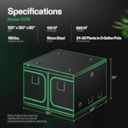 Grow Tent 10x10 S108, 24-32 Plants Use, 600D Light-proof Oxford, 120″ x 120″ x 80″, For Indoor Plants Growing