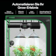 AeroZesh G4 Inline Fan 4″ with E42A Temp. Humidity WiFi Controller, PWM-Controlled EC Fan for Grow Tent Ventilation