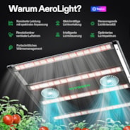 VIVOSUN AeroLight 350W LED Pflanzenlampe, Indoor-Anbau Lichtleiste mit integriertem Umluftventilator, Vollspektrum Pflanzenlampe für Growzelt, App-Steuerung, GrowHub-kompatibel, dimmbar, 90 x 90 cm Abdeckfläche