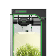 Smart Grow Tent Kit 2.3x2.3 Complete Indoor Grow System with Smart Controller, Full-Spectrum LED Grow Light & Ventilation Automation System, 1680D Mylar Tent 28"x28"x63"