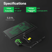 10″x20.75″ Seedling Heat Mat and Digital Thermostat Combo Set MET Standard