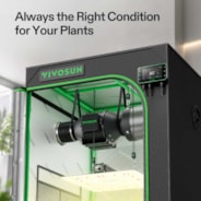 Smart Grow Tent Kit 2x2 Complete Indoor Grow System with Smart Controller, Full-Spectrum LED Grow Light & Ventilation Automation System, 1680D Mylar Tent 24"x24"x48"