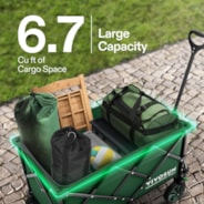 Robuster, zusammenklappbarer Bollerwagen, grün