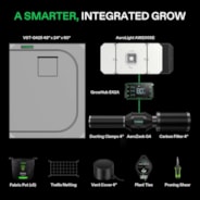 Smart Grow Tent Kit GIY-SGS-G42 2x4, 2-Plant Complete System, with WiFi E42A Controller, 200W AeroLight Wing SE LED Grow Light, and 4-inch AeroZesh G4 Ventilation Combo