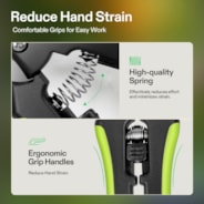 Gardening Hand Pruner Pruning Shear with Straight Stainless Steel Blades, Black-and-Green