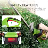 20" Cordless Hedge Trimmer, 2Pcs Batteries and Fast Charger Included