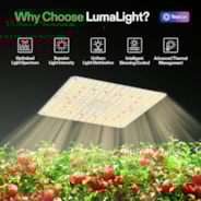 LumaLight LED Grow Light, Full Spectrum Plant Light, 100W Smart Dimmable & High PPFD for Indoor Plants Seedling Vegetables Bloom