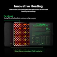 Seedling Heat Mat with Dual Digital Display Thermostat, 20" x 20.75" Black Warm Hydroponic Heating Pad for Seed Germination