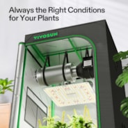 Complete Grow Tent Kit 2.3x2.3 Indoor Grow System with GrowHub WiFi Controller, Efficient Ventilation & Full-Spectrum LED Grow Light, 1680D Mylar Lightproof Tent 28"x28"x63"