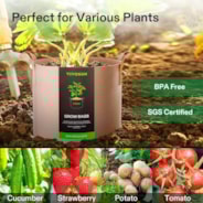 5 Gallon Grow Bags 5-Pack Brown Thickened Nonwoven Fabric Pots with Handles