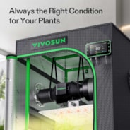 Smart Grow Tent Kit 2x2 Complete Indoor Grow System with Smart Controller, Full-Spectrum LED Grow Light & Ventilation Automation System, 1680D Mylar Tent 24"x24"x48"