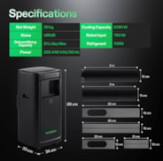 AeroLush C08 Intelligent Air Conditioner, 4-in-1 Function, with Temperature & Humidity Sensor Probe