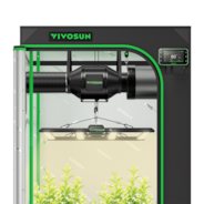 Smart Grow Tent Kit 3x3 Complete Indoor Grow System with Smart Controller, Full-Spectrum LED Grow Light & Ventilation Automation System, 1680D Mylar Tent 36"x36"x72"