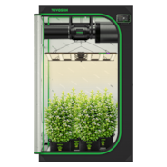 Smart Grow Tent Kit 4x4 Complete Indoor Grow System with Smart Controller, Full-Spectrum LED Grow Light & Ventilation Automation System, 1680D Mylar Tent 48"x48"x80"