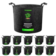 20-Pack 7 Gallon Grow Bags, Heavy Duty Thickened Nonwoven Fabric Pots with Handles for Flowers Fruits and Vegetables Black