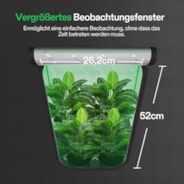 Growbox Pro 60x60x120cm P224, für 1-2  Pflanzen, großes Frontfenster, für den Indoor-Pflanzenanbau