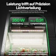 VIVOSUN AeroLight 350W LED Pflanzenlampe, Indoor-Anbau Lichtleiste mit integriertem Umluftventilator, Vollspektrum Pflanzenlampe für Growzelt, App-Steuerung, GrowHub-kompatibel, dimmbar, 90 x 90 cm Abdeckfläche