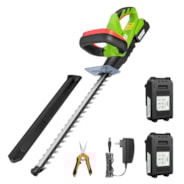 20" Cordless Hedge Trimmer, 2Pcs Batteries and Fast Charger Included