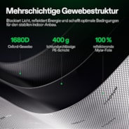 Growbox S346 100 x 100 x 180 cm Indoor Grow Tent 1680D Oxford-Gewebe Hochreflektierendes Mylar und stabile Metallstangen