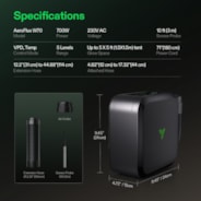 AeroFlux W70 Smart Grow Tent Heater with VPD Control, 700W PTC Heating, Plant Heater with 5 Power Levels, App Control, Overheat & Tip-Over Protection