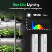T5 Linear Grow Lights, 5000K Full Spectrum LED Grow Lights for Indoor Plants, SGS Compatible, 6W/Bar, 1ft, 4-Pack