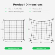 4 x 4Ft. Elastic Trellis Netting with 4 Hooks