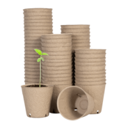 Peat Pots, 60 Packs 3.15-Inch Seed Starting Pots with Drainage Holes