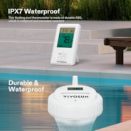 Wireless Floating Pool Thermometer Set, with Indoor Temperature Humidity Monitor
