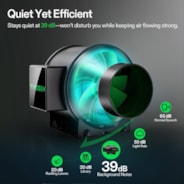 AeroZesh G4 Inline Fan 4″ with E12 Speed Controller, PWM-Controlled EC Fan for Grow Tent Ventilation