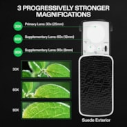 Jewelry Loupe Magnifier 30X 60X 90X LED Lighted Eye Loupe