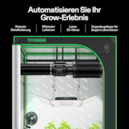 AeroZesh G6 Rohrventilator 15 cm mit E42A WLAN-Controller für Temperatur und Feuchtigkeit, PWM-gesteuerter EC-Ventilator für Growbox-Belüftung