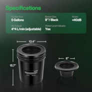 5 Gallon DWC Hydroponic System Kit (2 Bucket, Black)
