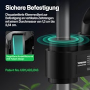 Smart Growbox Komplettset GIY-SGS-52 150 x 80 x 200 cm, Komplettsystem für 3 Pflanzen, mit WiFi E42A Controller, 200W AeroLight Wing LED Pflanzenlampe, 15 cm AeroZesh T6 Abluftset und AeroWave E6 Gen2 Gen2 Clip Fan
