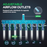 40W 1110 GPH Commercial Air Pump 8 Outlet 70L/min