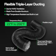 Smart Air Filtration PRO Kit 6", AeroZesh T6 Inline Duct Fan with GrowHub E42A+, Temperature Humidity Controller, Carbon Filter & Ducting Ventilation System for Grow Tent, Hydroponics