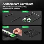 VSFD6500 Vollspektrum LED Pflanzenlampe Lichtbalken 650W, abnehmbares Design mit 6 Dimmoptionen, 120 x 120 cm Abdeckfläche