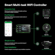 AeroLight A200 Tunable Spectrum LED Grow Light 200W, with Integrated Circulation Fan & GrowHub E42A, Compatible with APP, 3 x 3 Ft. Coverage
