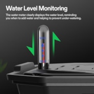 4-Pack Self-Watering Fabric Pot Base and Grow Bags Set, Auto-Irrigation Water Delivery System with Reservoir Meter