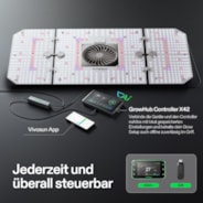 VIVOSUN AeroLight 240W LED Pflanzenlampe mit integriertem Umluftventilator, Vollspektrum Pflanzenlampe für Growzelt, App-Steuerung, mit GrowHub kompatibel, dimmbar, 120 x 60 cm Abdeckfläche
