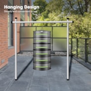 6-Layer Mesh Drying Rack Hanging Design with Green Zippers