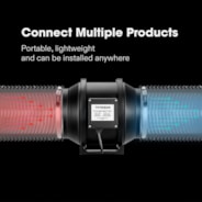 6 Inch 8 Feet Black Non-Insulated Flex Air Aluminum Ducting, w/Two 6 Inch Stainless Steel Clamps