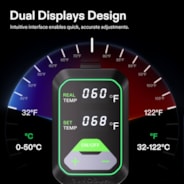 Seedling Heat Mat with Dual Digital Display Thermostat, 10" x 20.75" Black Warm Hydroponic Heating Pad for Seed Germination