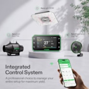 Chytrý pěstební stan Pro 60 × 60 × 120 cm, indoor pěstební systém s LED světlem 2 v 1 s nastavitelným spektrem, chytrou automatizací GrowHub, účinnou ventilací a 360° prouděním vzduchu, stan z Mylaru 2000D